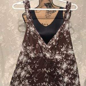 Brown intricate floral sundress from signature JMD